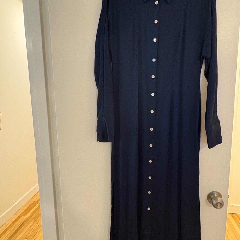 Madewell Midnight Blue Long Sleeve Dress